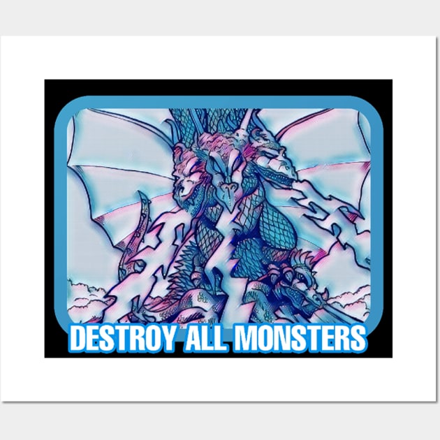 DESTROY ALL MONSTERS Wall Art by Robzilla2000